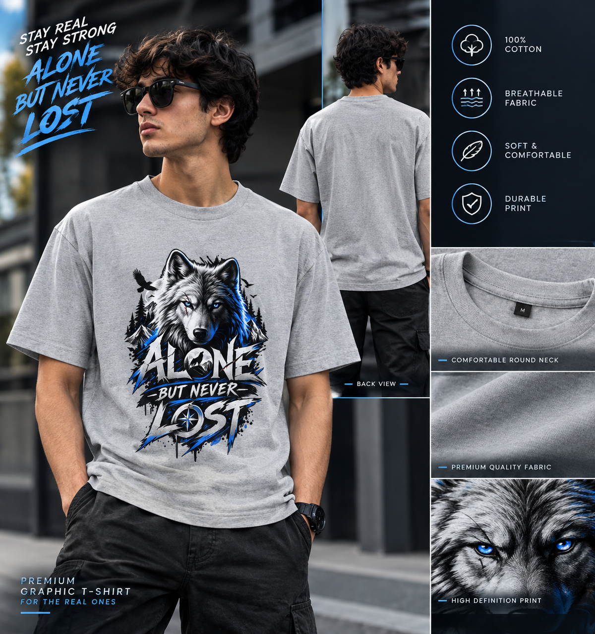 Oversized  "Alone But Never Lost"