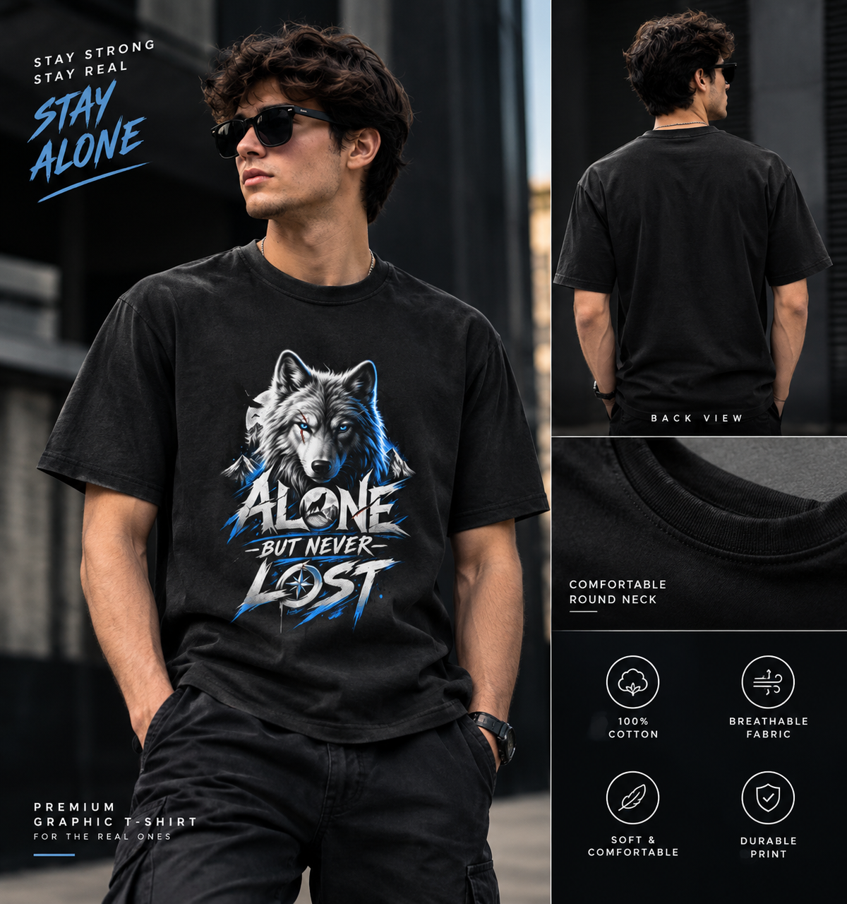Oversized  "Alone But Never Lost"